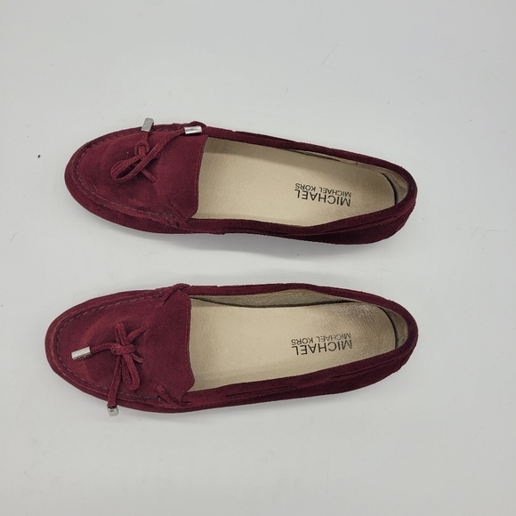 Michael Kors Shoes Women 6.5 Daisy Mocs Suede Maroon - Picture 6 of 15
